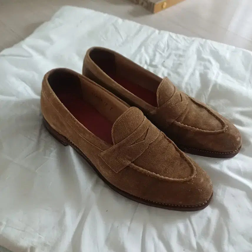 [BUNJANG] Grensons Brown Suede Loafers / 그렌슨 / 브라운 스웨이드 로퍼 / 10