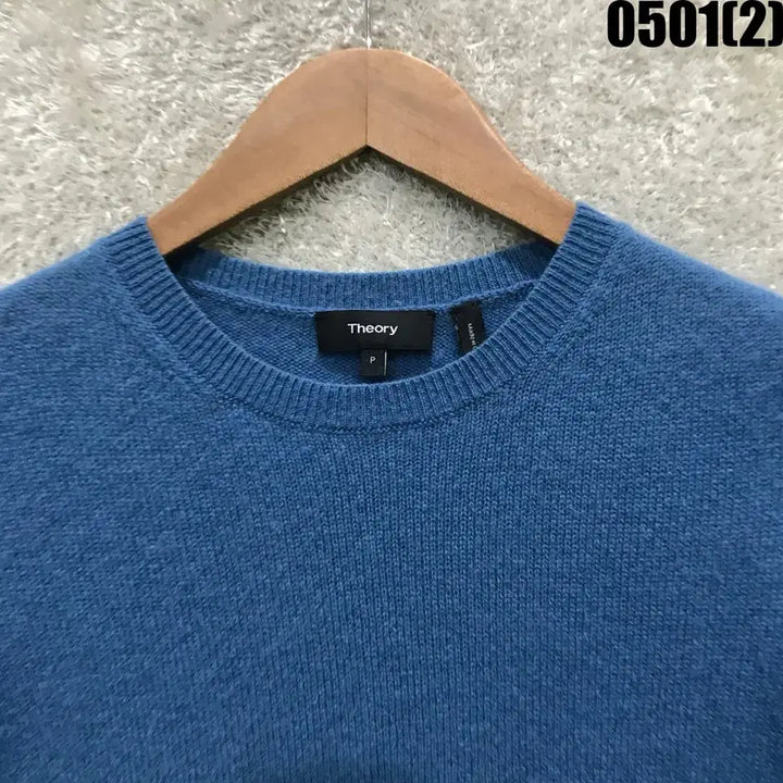 [SOLD OUT] Theory 띠어리 블루 반팔 니트 xxs
