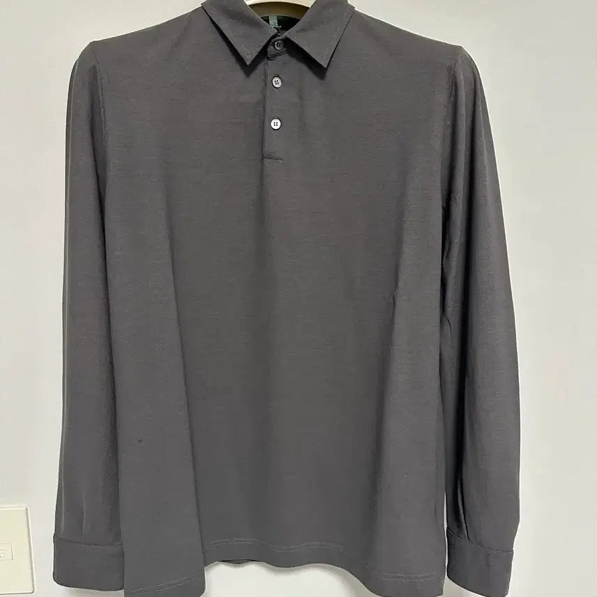 [BUNJANG] Zanone Ice Cotton Polo Shirt - Grey/Navy - Size 52 / 슬로웨어 자노네 아이스코튼 폴로셔츠 그레이/네이비 52사이즈