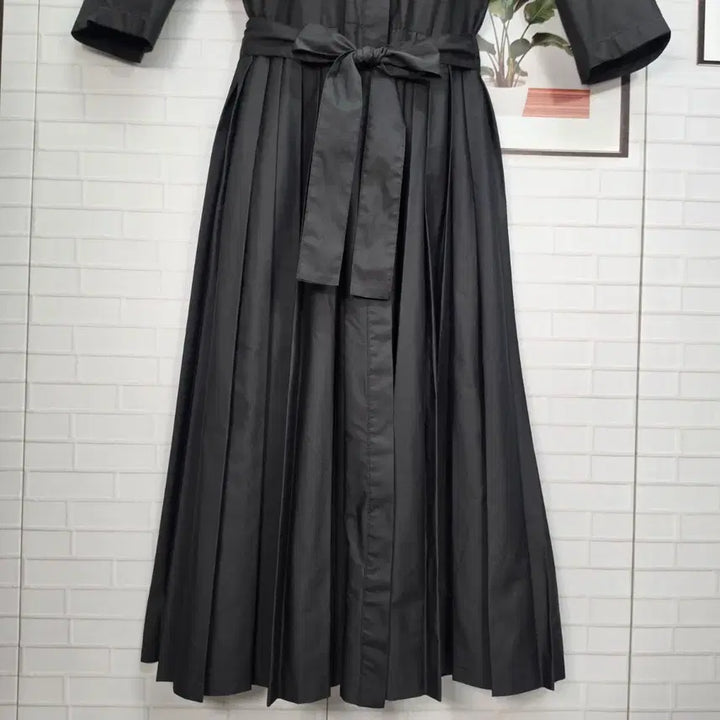 [BUNJANG] DKNY Belted Short Sleeve Long Shirt Dress - Black, Size S / DKNY 벨트 반팔 셔츠 블랙 롱원피스 드레스 S사이즈