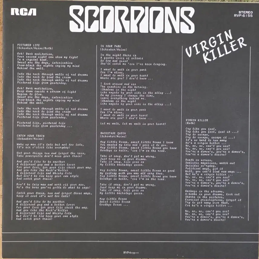 [BUNJANG] Scorpions Virgin Killer LP / 스콜피온스(Scorpions) <Virgin Killer> LP