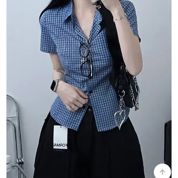 [SOLD OUT] 에이블리 반팔 체크셔츠 2개