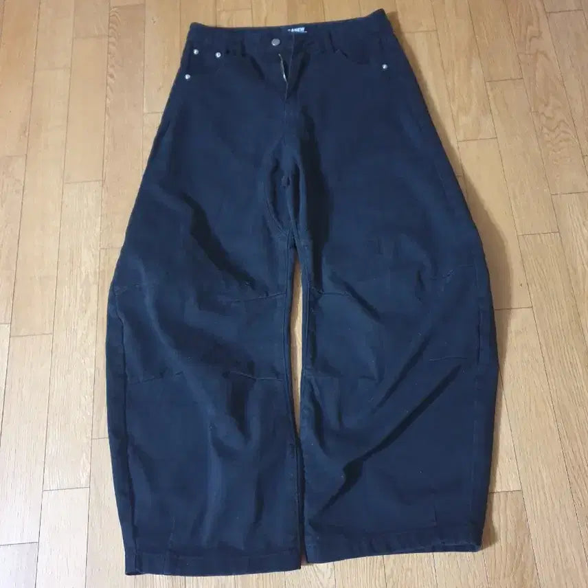 [BUNJANG] DANNEW PRODUCT Black Wide Pants (L) / DANNEW PRODUCT 블랙 와이드 팬츠 L