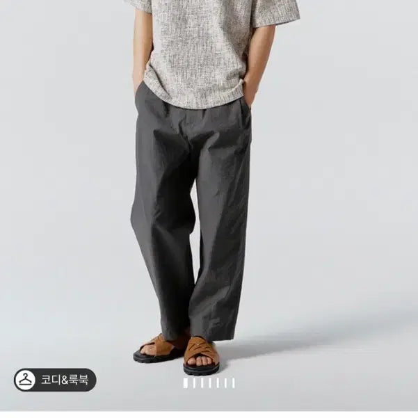 [BUNJANG] Time Homme Crinkle Wide Pants / 타임옴므 크링클 팬츠