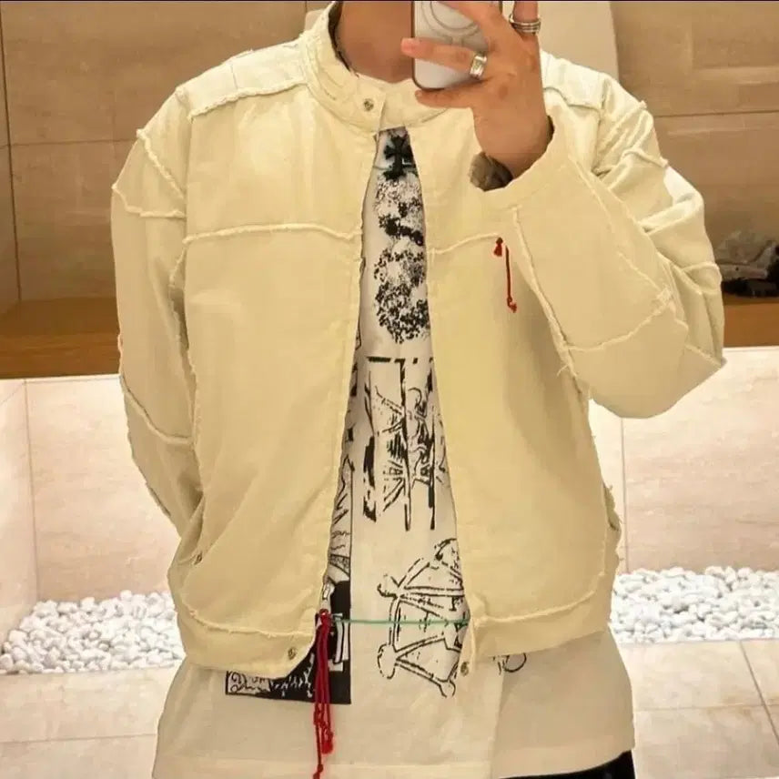 [BUNJANG] Etce Reworked Jacket Ivory XL / [XL] etce 리워크자켓