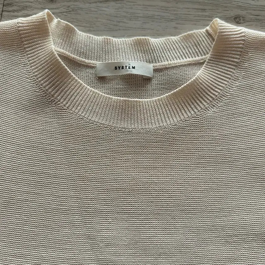 [BUNJANG] SYSTEM Sheer Puff Sleeve Knit Blouse / SYSTEM 시스루 퍼프 니트 블라우스