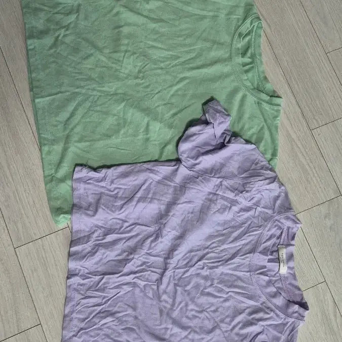 [BUNJANG] Crop Short-Sleeve T-Shirt Set / 크롭 반팔티셔츠 2장 일괄