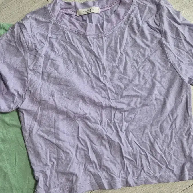 [BUNJANG] Crop Short-Sleeve T-Shirt Set / 크롭 반팔티셔츠 2장 일괄