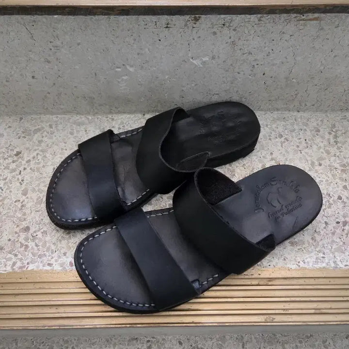 [SOLD OUT] 예루살렘 샌들 블랙 가죽 샌들 (265)