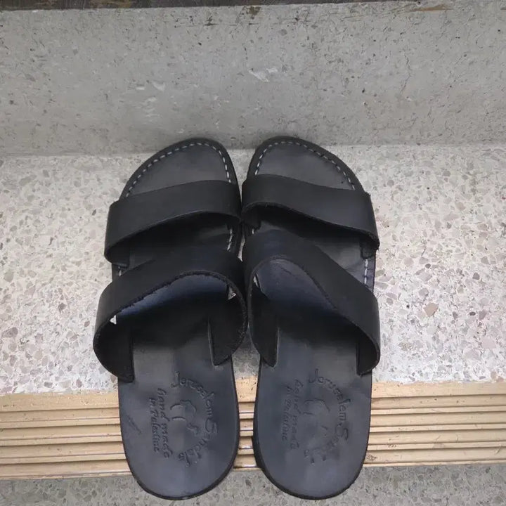 [SOLD OUT] 예루살렘 샌들 블랙 가죽 샌들 (265)