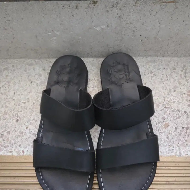 [SOLD OUT] 예루살렘 샌들 블랙 가죽 샌들 (265)