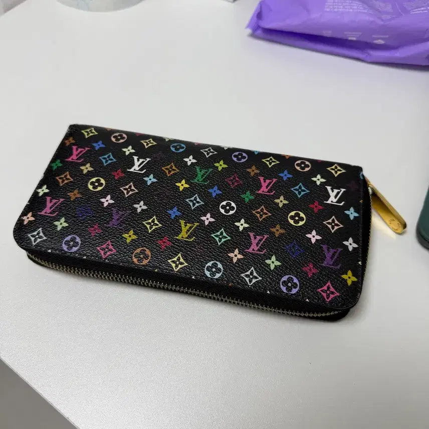 [BUNJANG] Louis Vuitton Multicolor Long Wallet Black / 루이비통 멀티컬러 장지갑 블랙