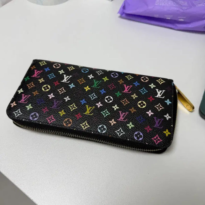 [BUNJANG] Louis Vuitton Multicolor Long Wallet Black / 루이비통 멀티컬러 장지갑 블랙