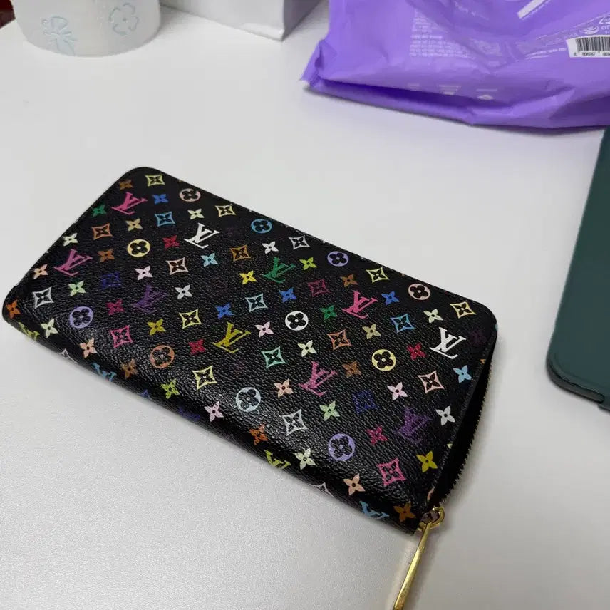 [BUNJANG] Louis Vuitton Multicolor Long Wallet Black / 루이비통 멀티컬러 장지갑 블랙