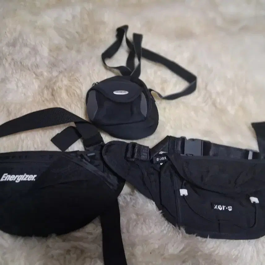 [BUNJANG] Black Waist Bag / Crossbody Bag (3 Types) / 블랙 힙색/크로스백 3종 개당 3개 7천