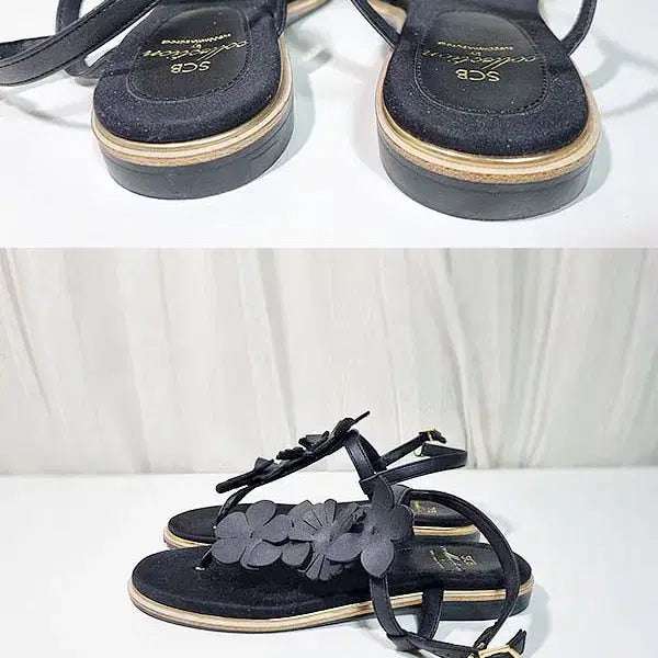 [BUNJANG] SUECOMMA BONNIE Flower Embellished Sandals (235) / 슈콤마보니 샌들 235