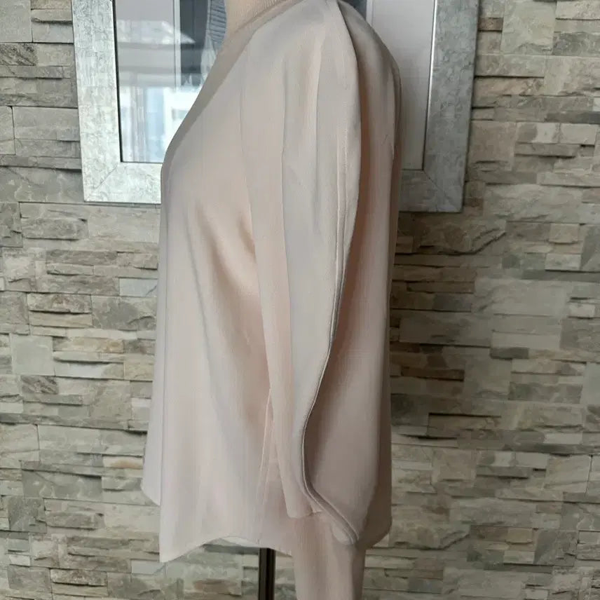 [BUNJANG] System Ivory Color Block Knit Blouse / 시스템 아이보리 배색니트 블라우스