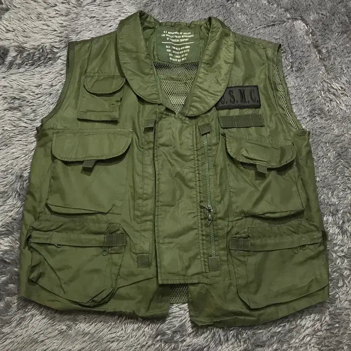 [BUNJANG] USMC Multi-Pocket Military Vest / [[L(42-44), A급] USMC 미군 멀티포켓 밀리터리 조끼v27