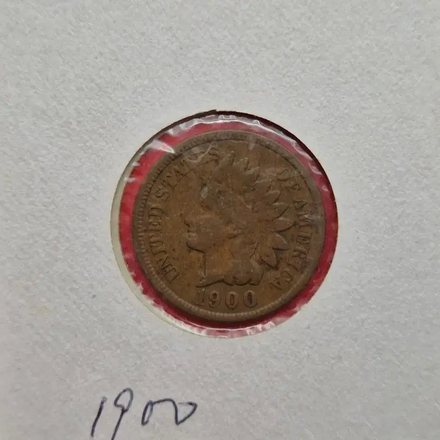 [BUNJANG] USA Indian Head 1 Cent Coin (1900) / 미국 1900년 인디언헤드 1센트 동전