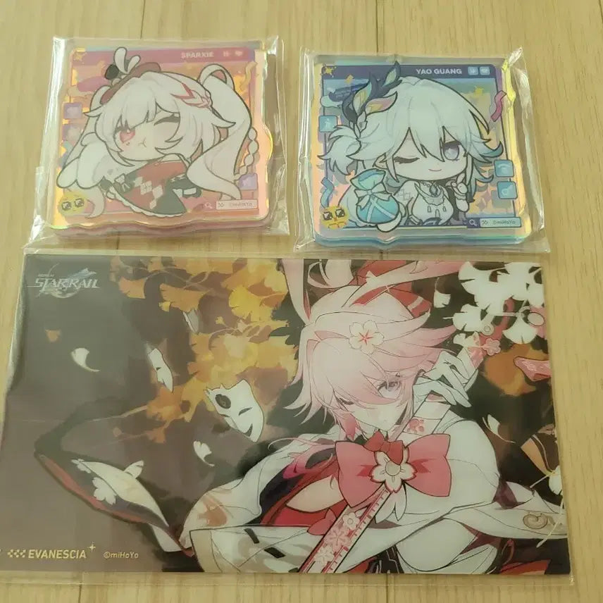 [BUNJANG] Honkai Star Rail Hwanrak Pop-up Evanesce + Sparky + Hyokwang Transparent Photocard &amp; Magnet Set / 붕괴 스타레일 환락팝업 에바네시아 + 스파키 + 효광