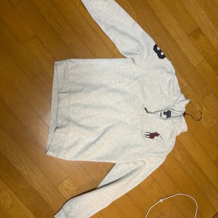 [BUNJANG] Polo Ralph Lauren Half-Zip Sweatshirt Gray / 픽포니 폴로 랄프로렌 하프집업 맨투맨 회색