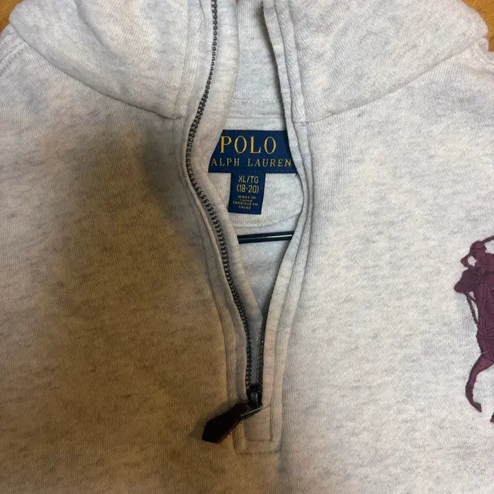[BUNJANG] Polo Ralph Lauren Half-Zip Sweatshirt Gray / 픽포니 폴로 랄프로렌 하프집업 맨투맨 회색