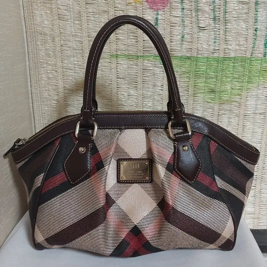 [BUNJANG] Daks Plaid Tote Bag Brown / 닥스 체크무늬 토트백 브라운