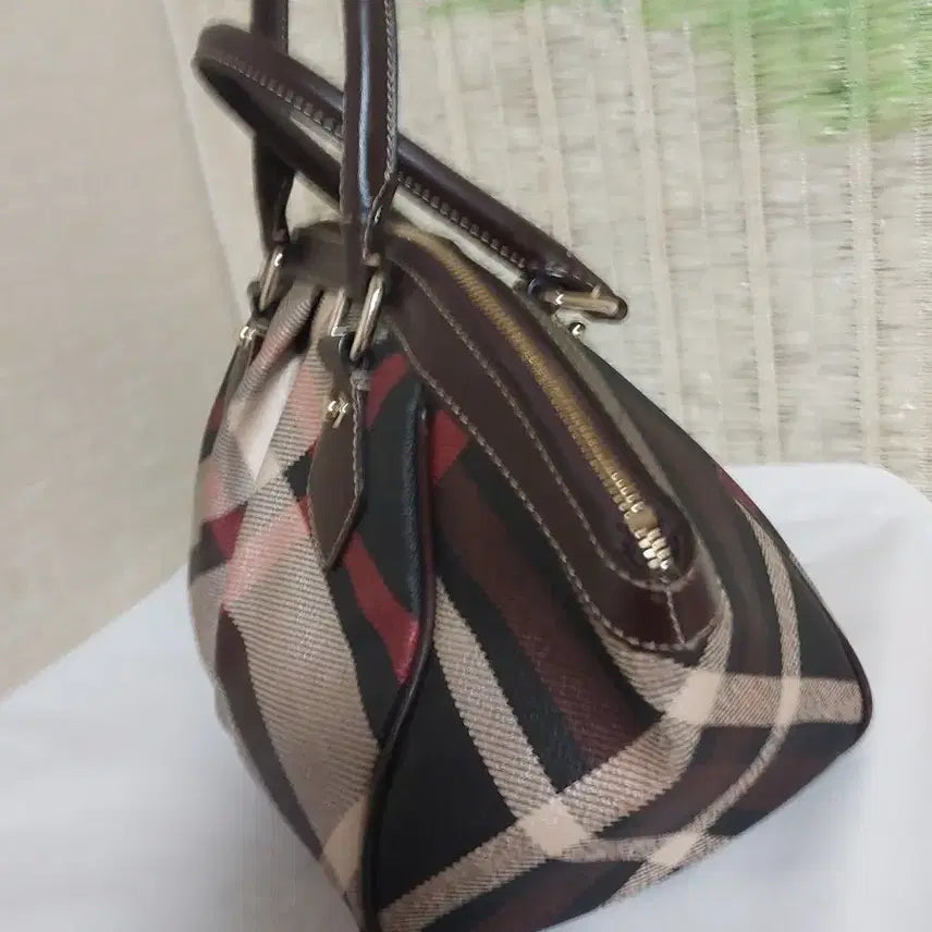 [BUNJANG] Daks Plaid Tote Bag Brown / 닥스 체크무늬 토트백 브라운