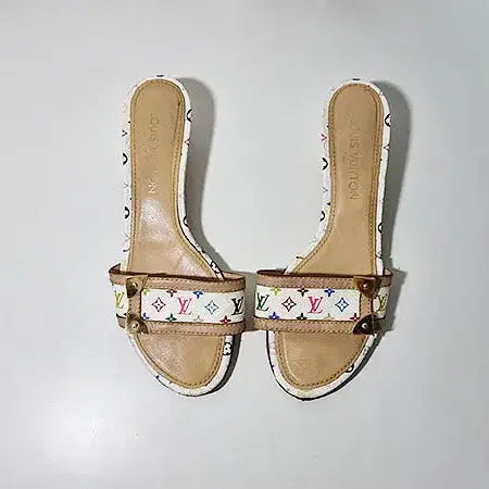 [BUNJANG] Louis Vuitton White Multicolor Sandals / 루이비통 멀티 샌들 250