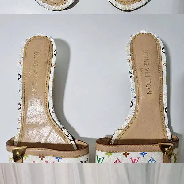 [BUNJANG] Louis Vuitton White Multicolor Sandals / 루이비통 멀티 샌들 250