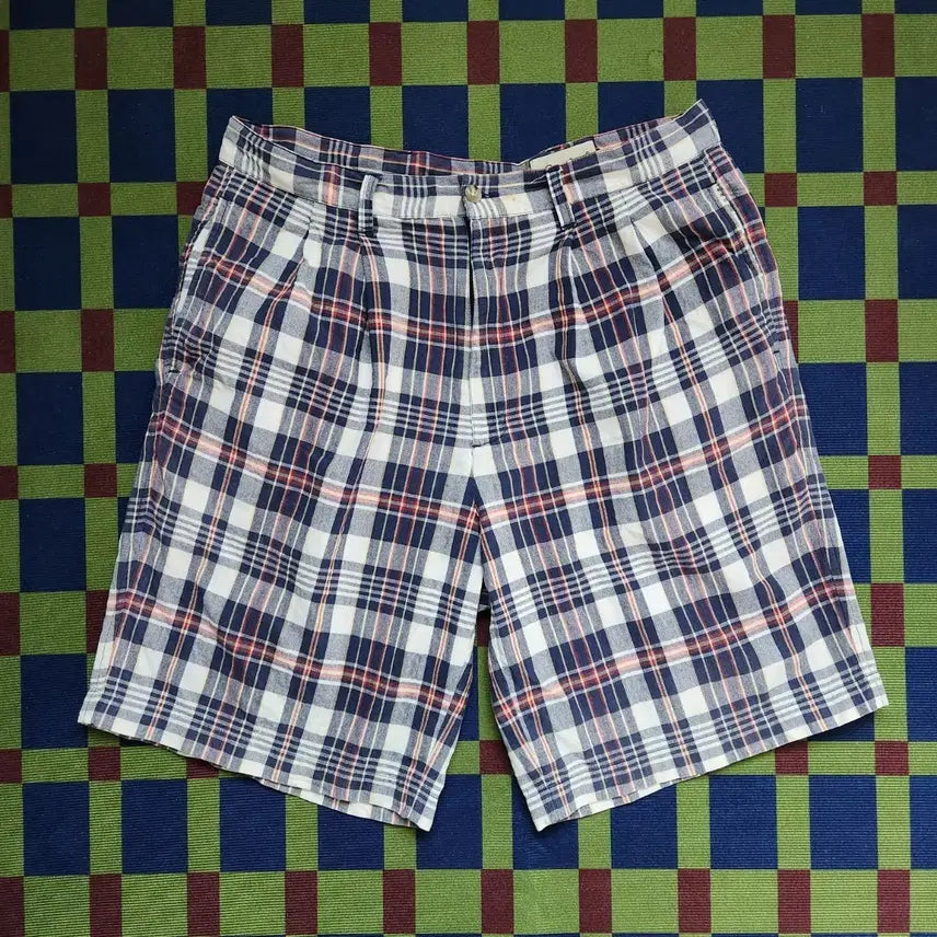 [BUNJANG] Eddie Bauer 2-Tuck Madras Shorts / 에디 바우어 2 tuck 마드라스 쇼츠