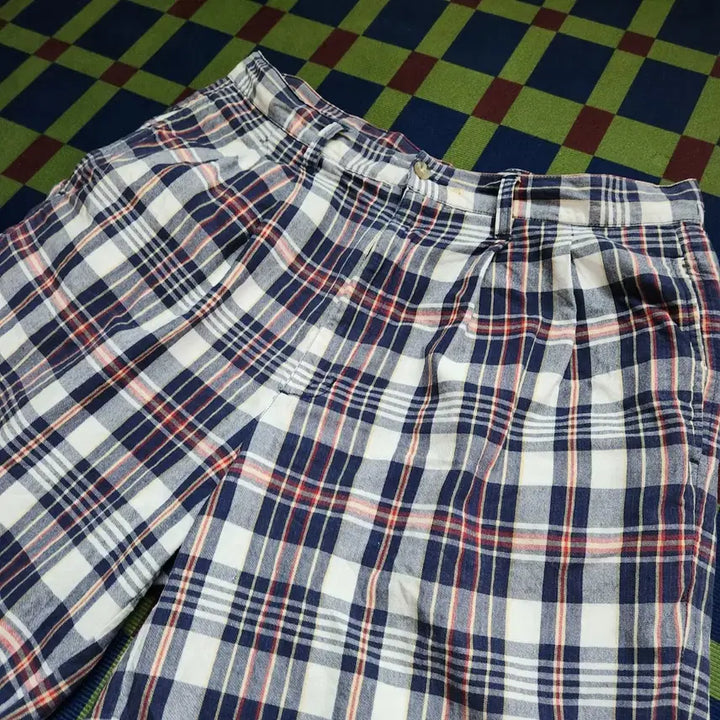 [BUNJANG] Eddie Bauer 2-Tuck Madras Shorts / 에디 바우어 2 tuck 마드라스 쇼츠