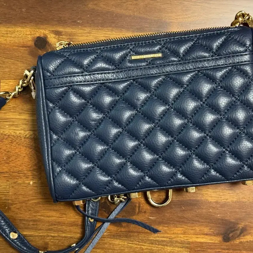 [BUNJANG] Rebecca Minkoff Quilted Mini MAC Navy Crossbody Bag / 미사용) 레베카밍코프 퀼팅 미니맥 네이비 크로스백