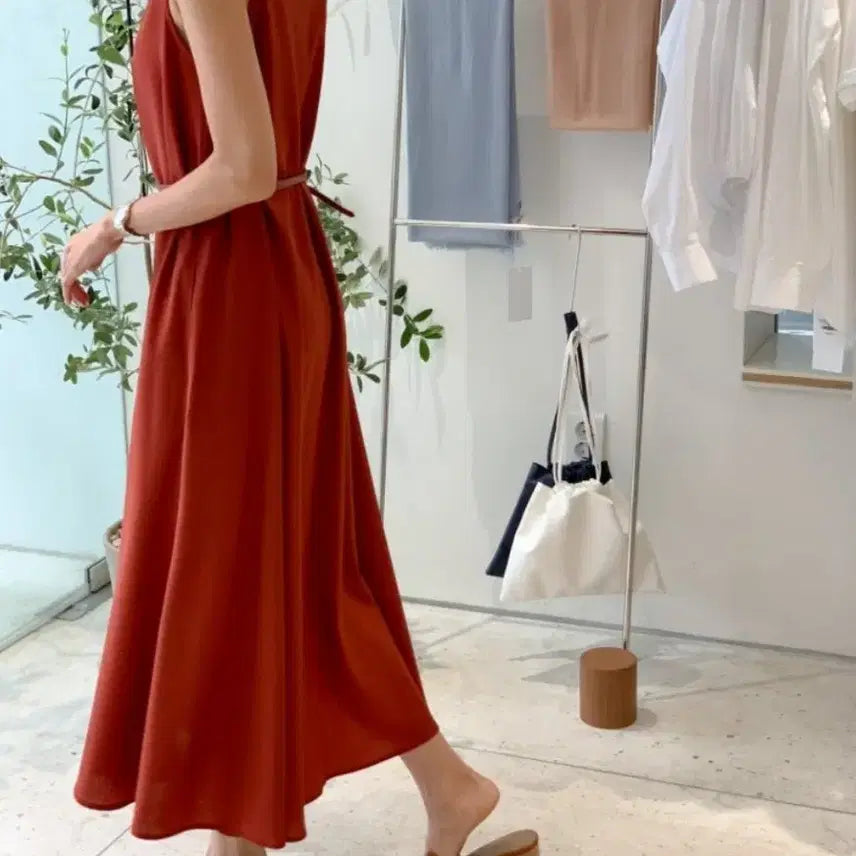 [BUNJANG] Ready To Wear Sienna Summer Wool Belted Long Dress / R2W 레디투레어 시에나 썸머 울 벨티드 롱원피스