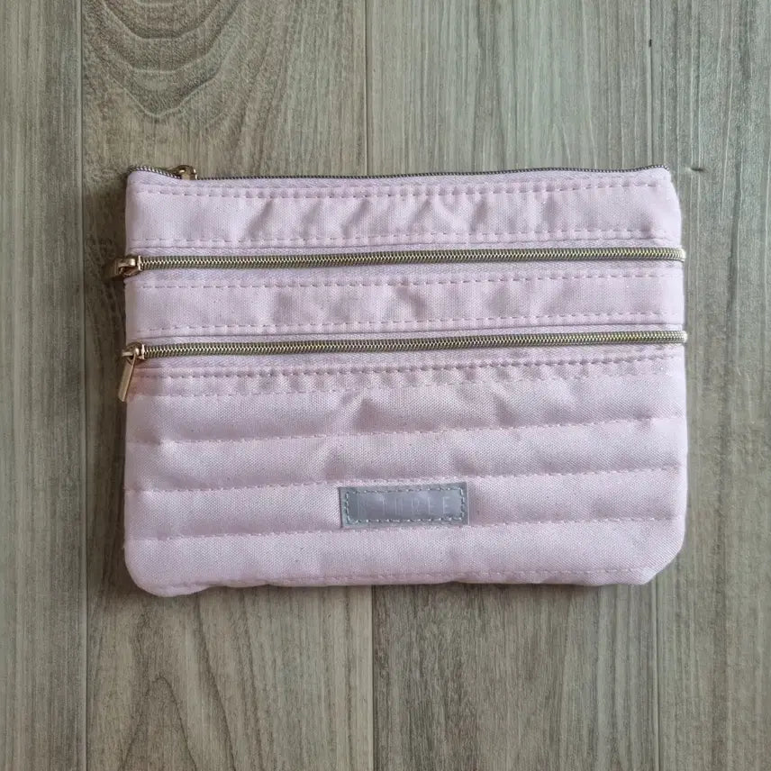 [BUNJANG] B-THREE Pink Zipper 3-Tier Pouch Wallet / 일본수입 B-THREE 핑크색 지퍼 3단 파우치겸 지갑