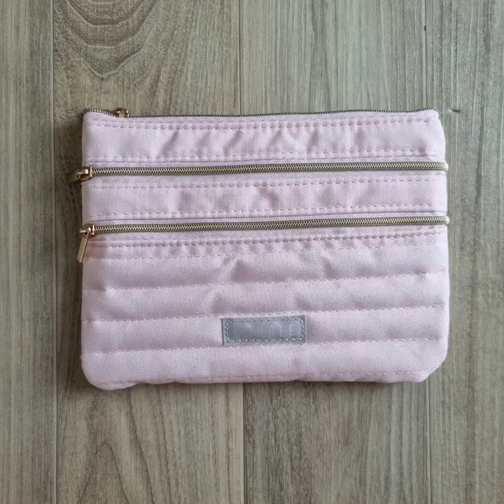 [BUNJANG] B-THREE Pink Zipper 3-Tier Pouch Wallet / 일본수입 B-THREE 핑크색 지퍼 3단 파우치겸 지갑