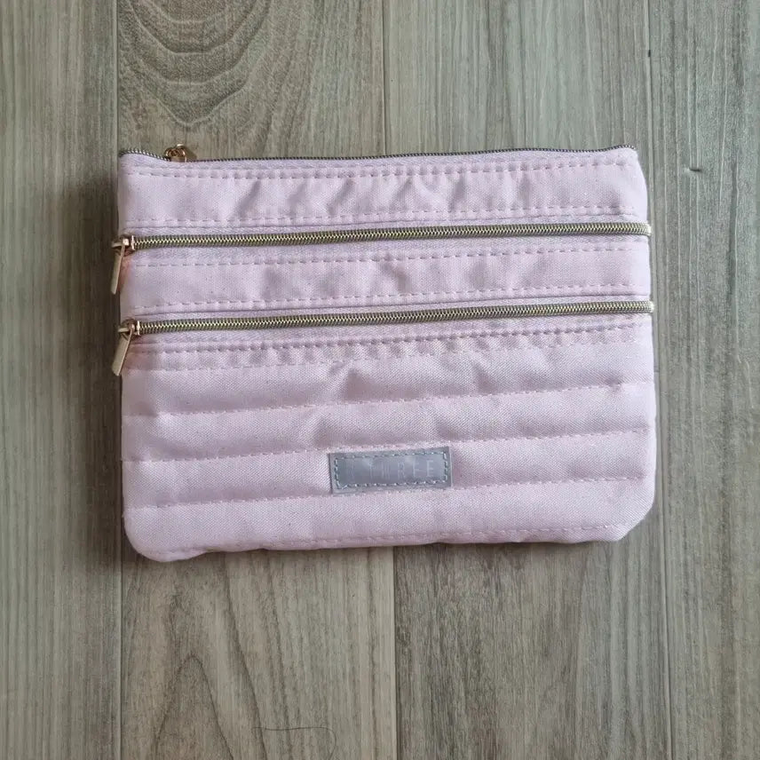 [BUNJANG] B-THREE Pink Zipper 3-Tier Pouch Wallet / 일본수입 B-THREE 핑크색 지퍼 3단 파우치겸 지갑