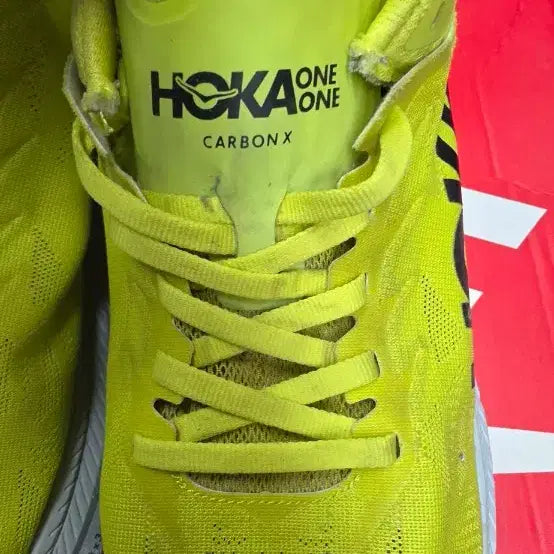 [BUNJANG] Hoka One One Carbon X Neon Running Shoes / 호카 오네오네 카본X 형광 운동화