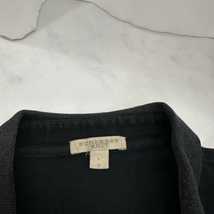 [BUNJANG] Burberry Pique Polo Shirt Black L / [정품] 버버리 카라티 (L사이즈/블랙)