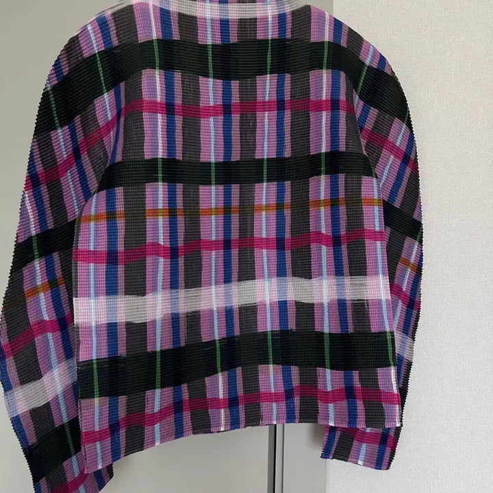 [BUNJANG] Me Issey Miyake Patterned Stretch Top / 미 이세이미야케 패턴 스트레치 탑