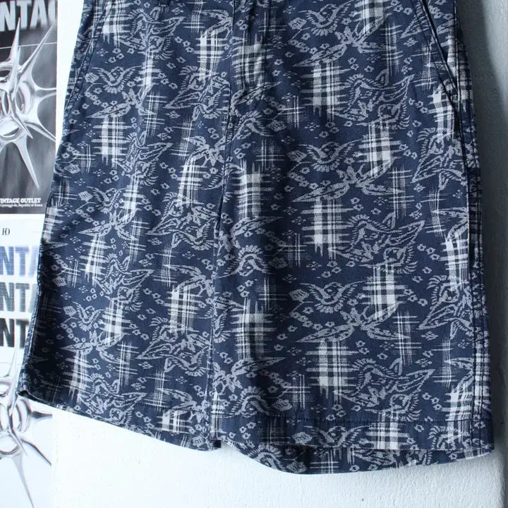[BUNJANG] Polo Ralph Lauren Patterned Cotton Shorts Navy / W(S) 폴로 랄프로렌 반바지 팬츠 패턴 네이비 면-2600