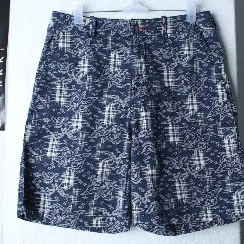 [BUNJANG] Polo Ralph Lauren Patterned Cotton Shorts Navy / W(S) 폴로 랄프로렌 반바지 팬츠 패턴 네이비 면-2600