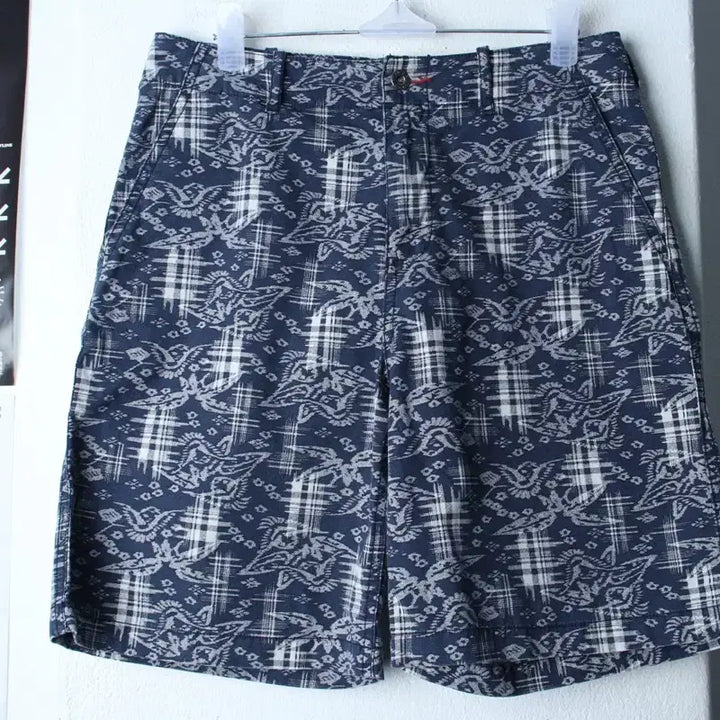 [BUNJANG] Polo Ralph Lauren Patterned Cotton Shorts Navy / W(S) 폴로 랄프로렌 반바지 팬츠 패턴 네이비 면-2600