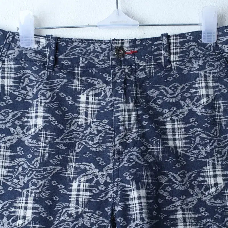 [BUNJANG] Polo Ralph Lauren Patterned Cotton Shorts Navy / W(S) 폴로 랄프로렌 반바지 팬츠 패턴 네이비 면-2600