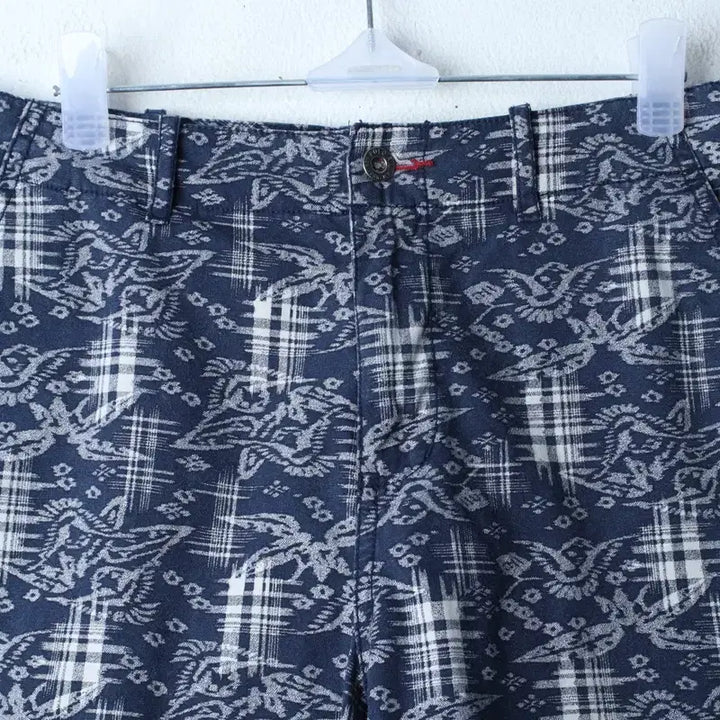 [BUNJANG] Polo Ralph Lauren Patterned Cotton Shorts Navy / W(S) 폴로 랄프로렌 반바지 팬츠 패턴 네이비 면-2600