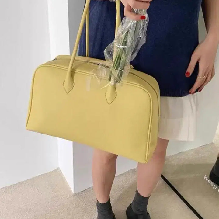 [BUNJANG] Yellow Shoulder Bag Boston Bag / 여성 숄더백 보스턴백 가방 노란가방 포인트백