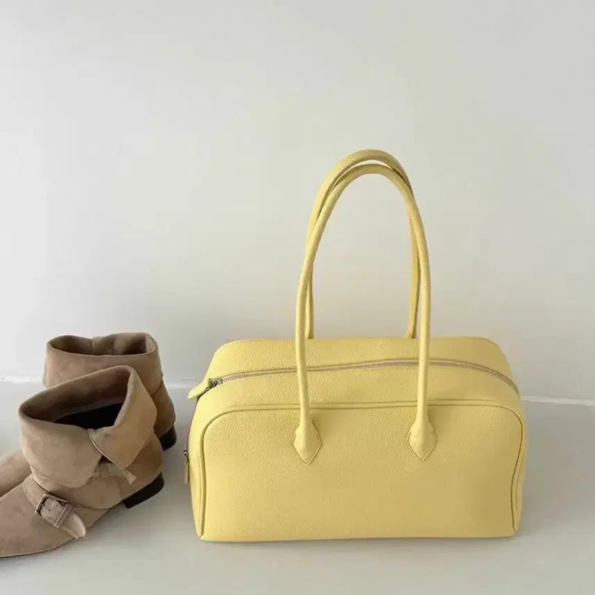 [BUNJANG] Yellow Shoulder Bag Boston Bag / 여성 숄더백 보스턴백 가방 노란가방 포인트백