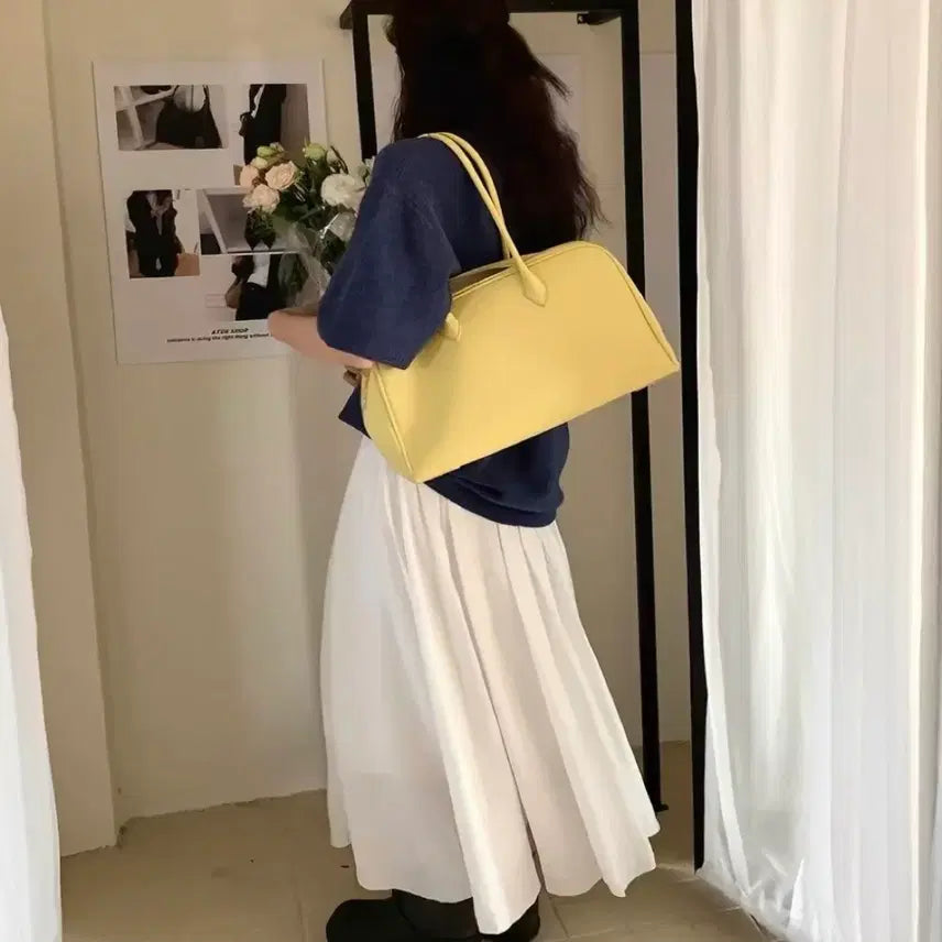 [BUNJANG] Yellow Shoulder Bag Boston Bag / 여성 숄더백 보스턴백 가방 노란가방 포인트백