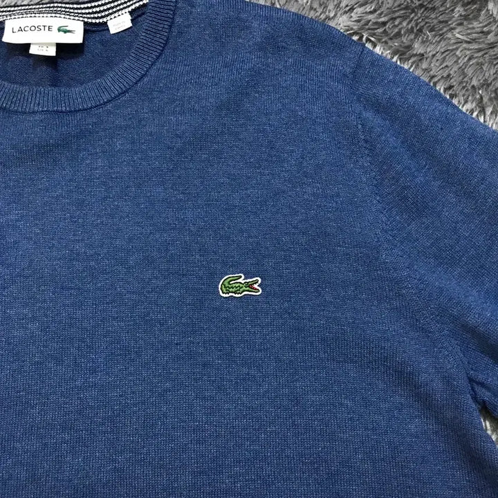 [BUNJANG] Lacoste Round Neck Knit Blue / [[3(S), A급] 라코스테(LACOSTE) 라운드 니트@315