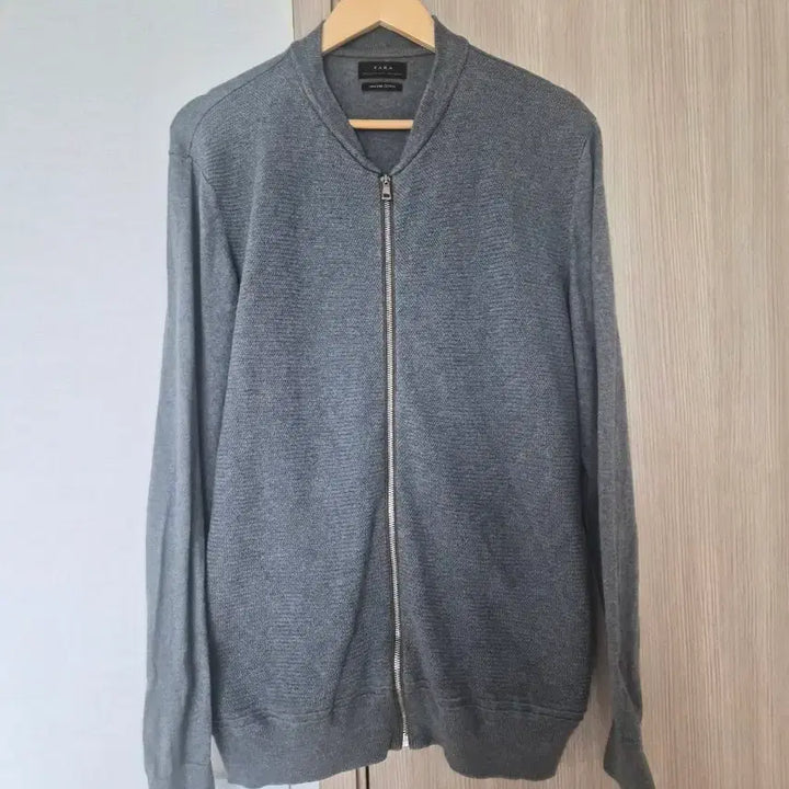 [BUNJANG] Zara Grey Knit Zip-Up Cardigan XL / 자라 그레이 니트 집업 가디건 xl 44